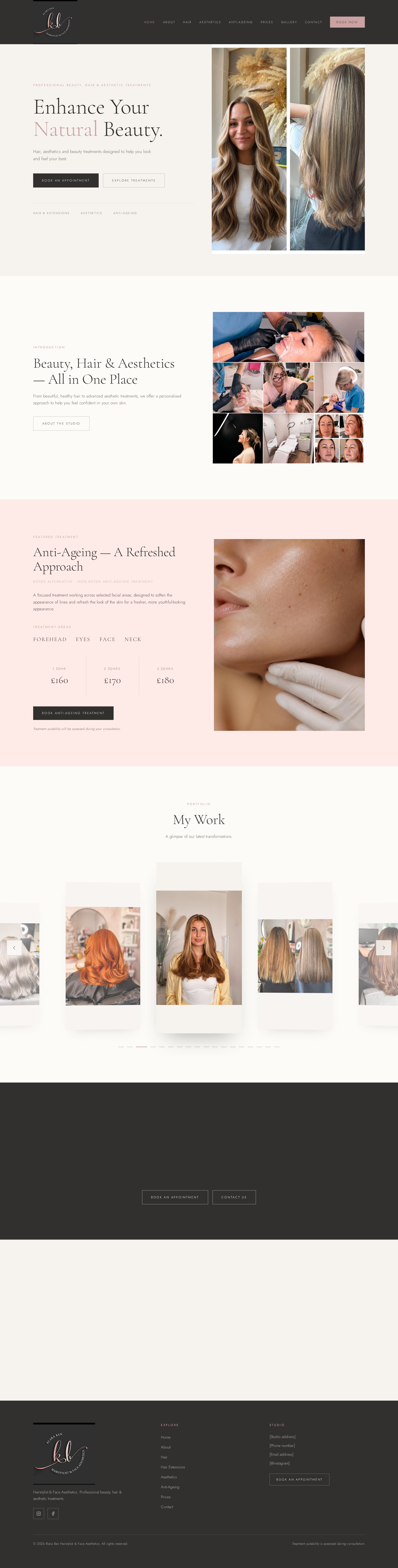 Klara Ban — desktop preview